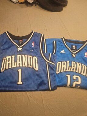 VINTAGE Orlando Magic Jerseys Size Youth L - NIKE #1 McGrady & ADIDAS #12 Howard